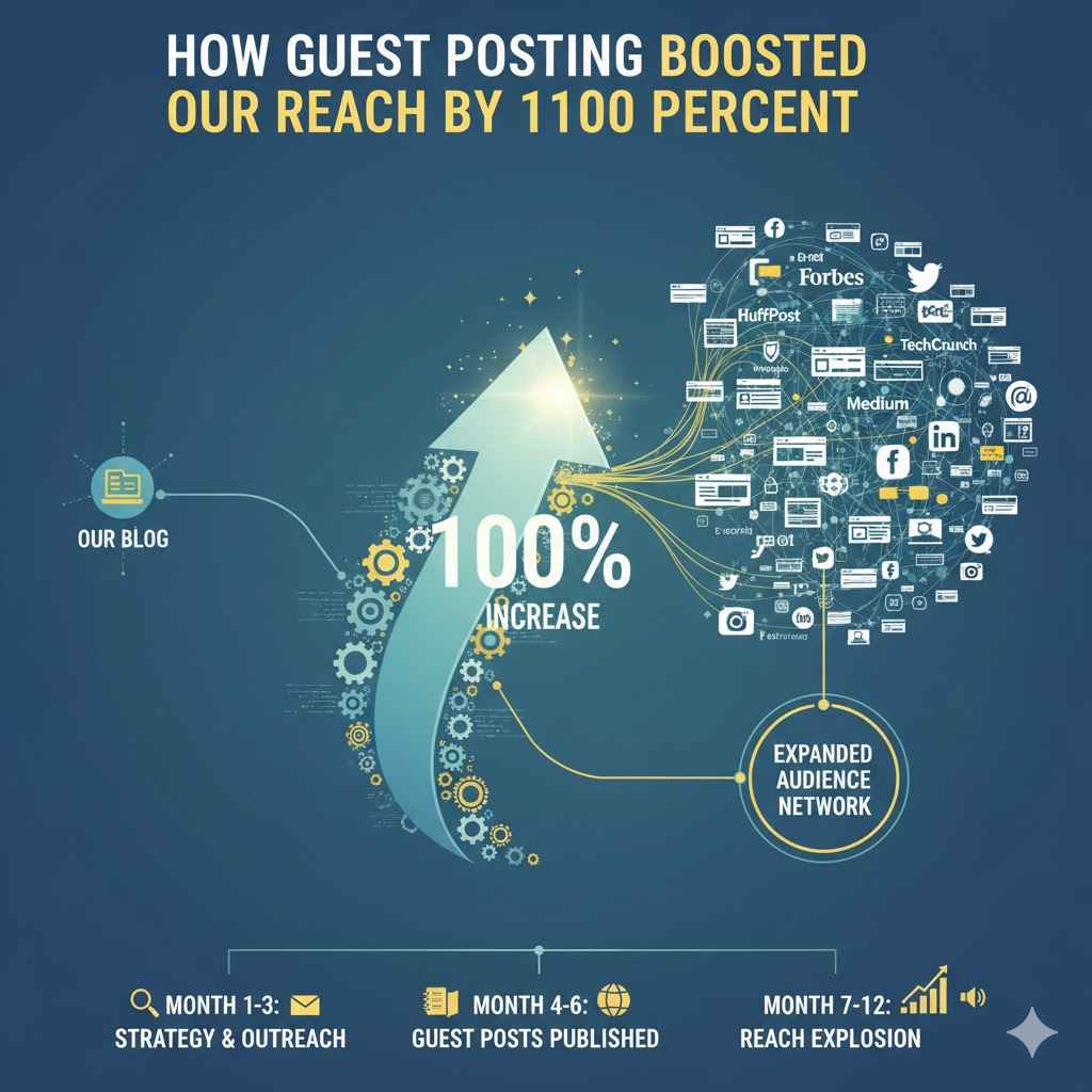 How Guest Posting Boosted Our Reach by 1100 Percent