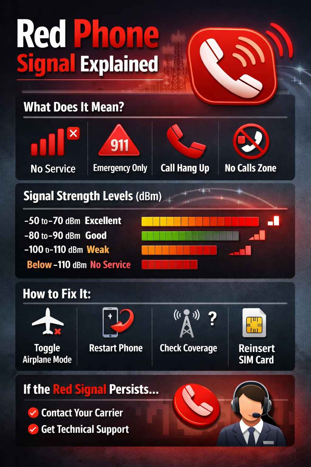 The red phone signal: What It Means and How to Fix It